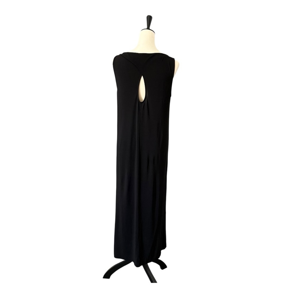COS Black Sleeveless Keyhole Back Stretch Jersey Relaxed Fit Midi Dress Small - Picture 9 of 14